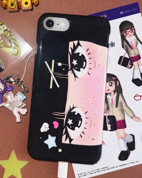 𝘀𝘁𝗮𝗿𝗿𝘆 𝘀𝗸𝘆 𝘀𝘁𝗮𝗿𝗿𝘆 𝗲𝘆𝗲𝘀 - 𝗽𝗵𝗼𝗻𝗲 𝗰𝗮𝘀𝗲 (𝗯𝗹𝗮𝗰𝗸)