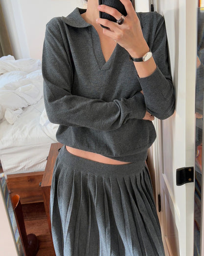 𝗰𝗼𝗻𝗻𝗶𝗲 - 𝗸𝗻𝗶𝘁 𝗮𝗻𝗱 𝗽𝗹𝗲𝗮𝘁𝗲𝗱 𝘀𝗸𝗶𝗿𝘁 𝘀𝗲𝘁