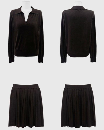 𝗰𝗼𝗻𝗻𝗶𝗲 - 𝗸𝗻𝗶𝘁 𝗮𝗻𝗱 𝗽𝗹𝗲𝗮𝘁𝗲𝗱 𝘀𝗸𝗶𝗿𝘁 𝘀𝗲𝘁