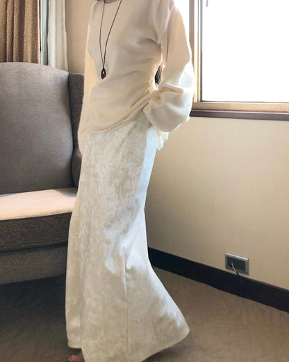 𝗳𝗹𝘂𝗿𝗿𝘆 - 𝘃𝗲𝗹𝘃𝗲𝘁 𝗺𝗮𝘅𝗶 𝘀𝗹𝗶𝘁 𝘀𝗸𝗶𝗿𝘁