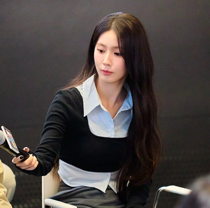 [𝗔𝗘𝗦𝗣𝗔 𝗞𝗔𝗥𝗜𝗡𝗔, 𝗚-𝗜𝗗𝗟𝗘 𝗠𝗜𝗬𝗘𝗢𝗡, 𝗞𝗜𝗦𝗦 𝗢𝗙 𝗟𝗜𝗙𝗘 𝗛𝗔𝗡𝗘𝗨𝗟] 𝗼𝗻 𝗮𝗴𝗲𝗻𝗱𝗮 - 𝘀𝘄𝗲𝗮𝘁𝗲𝗿 𝘀𝗵𝗶𝗿𝘁 𝗹𝗮𝘆𝗲𝗿 𝘁𝗼𝗽 (𝗯𝗹𝘂𝗲)