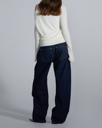 [𝗕𝗟𝗔𝗖𝗞𝗣𝗜𝗡𝗞 𝗝𝗘𝗡𝗡𝗜𝗘] 𝗼𝗼𝗸𝗶𝗲 𝗰𝗿𝘂𝗺𝗯𝗹𝗿 - 𝗹𝗼𝘄𝗿𝗶𝘀𝗲 𝗿𝗲𝗹𝗮𝘅𝗲𝗱 𝗳𝗶𝘁 𝗷𝗲𝗮𝗻𝘀 (𝗶𝗻𝗱𝗶𝗴𝗼 𝗯𝗹𝘂𝗲)