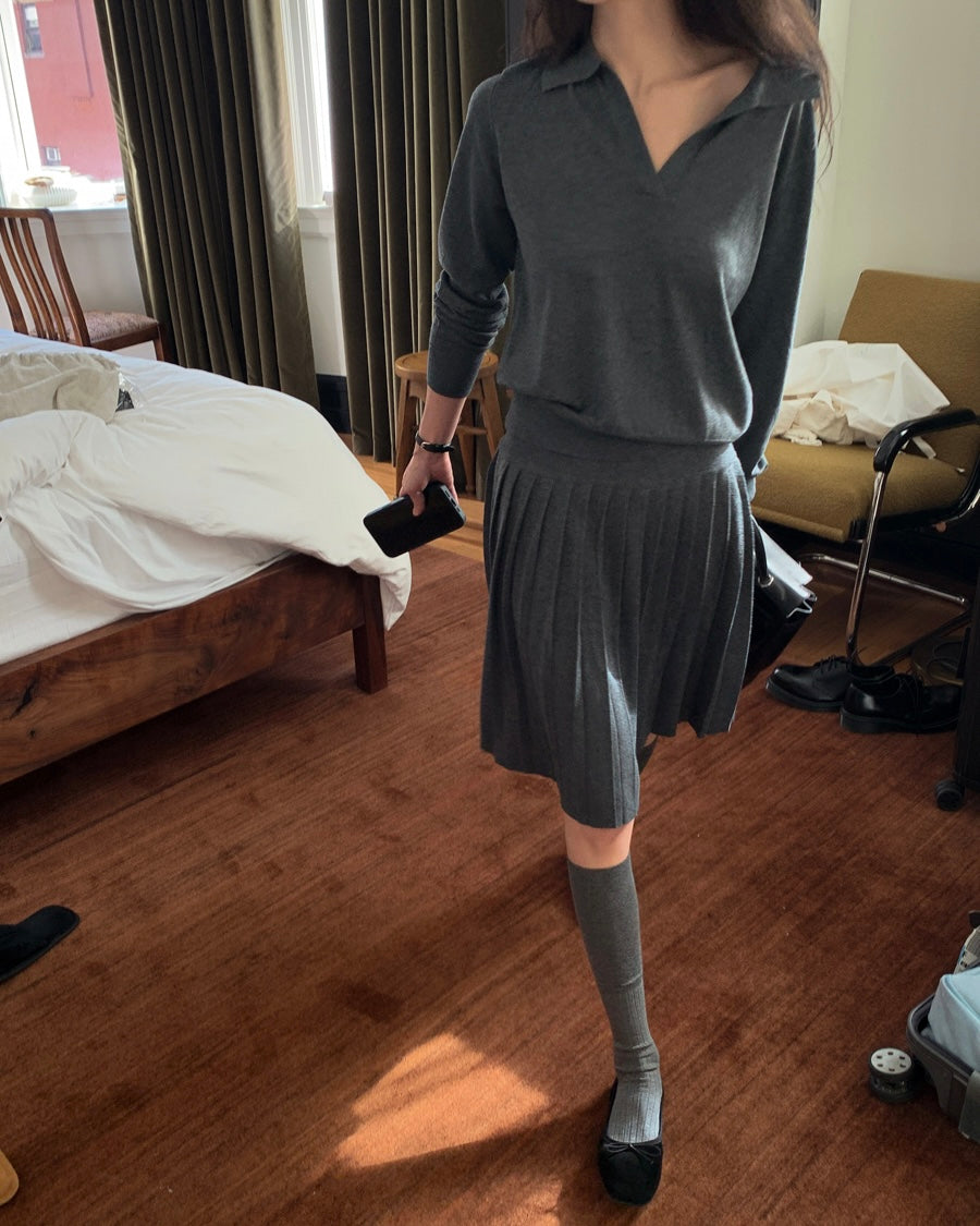 𝗰𝗼𝗻𝗻𝗶𝗲 - 𝗸𝗻𝗶𝘁 𝗮𝗻𝗱 𝗽𝗹𝗲𝗮𝘁𝗲𝗱 𝘀𝗸𝗶𝗿𝘁 𝘀𝗲𝘁