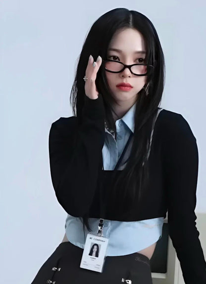 [𝗔𝗘𝗦𝗣𝗔 𝗞𝗔𝗥𝗜𝗡𝗔, 𝗚-𝗜𝗗𝗟𝗘 𝗠𝗜𝗬𝗘𝗢𝗡, 𝗞𝗜𝗦𝗦 𝗢𝗙 𝗟𝗜𝗙𝗘 𝗛𝗔𝗡𝗘𝗨𝗟] 𝗼𝗻 𝗮𝗴𝗲𝗻𝗱𝗮 - 𝘀𝘄𝗲𝗮𝘁𝗲𝗿 𝘀𝗵𝗶𝗿𝘁 𝗹𝗮𝘆𝗲𝗿 𝘁𝗼𝗽 (𝗯𝗹𝘂𝗲)