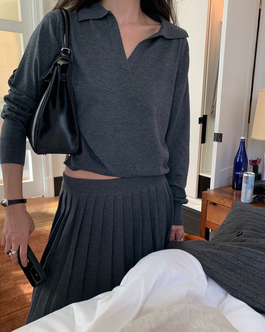 𝗰𝗼𝗻𝗻𝗶𝗲 - 𝗸𝗻𝗶𝘁 𝗮𝗻𝗱 𝗽𝗹𝗲𝗮𝘁𝗲𝗱 𝘀𝗸𝗶𝗿𝘁 𝘀𝗲𝘁